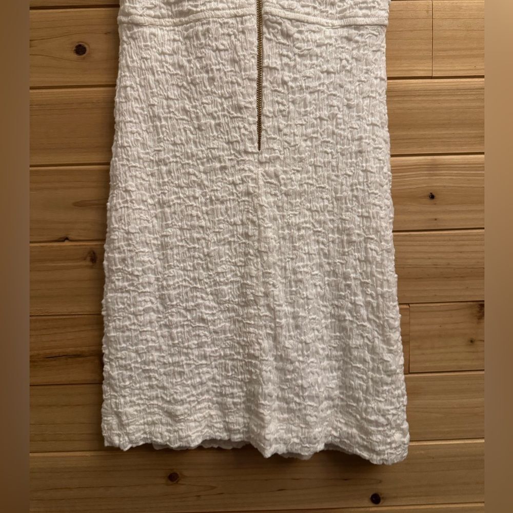 Sabina Musayev Sz Medium Bamboo Mini Dress Crinkle Cut Out Shoulder Pads Bridal - Picture 13 of 15